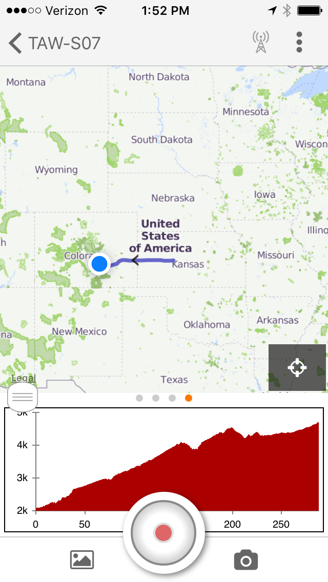 Here is an elevation profile of the latter half of Kansas as we climb into Colorado.  Days of slight uphill.